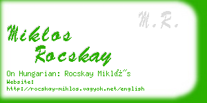 miklos rocskay business card